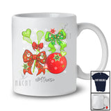 Personalized Custom Name Lacrosse Christmas Coquette; Lovely Bow Tie Snowing; Sport Player T-Shirt