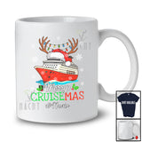 Personalized Custom Name Merry Cruisemas; Awesome Christmas Cruise Ship Reindeer X-mas Lights T-Shirt