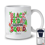 Personalized Custom Name Black Friday Shopping Squad; Merry Christmas Plaid Leopard Shopping T-Shirt