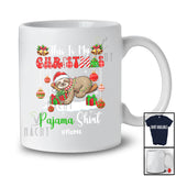Personalized Custom Name My Christmas Pajama Shirt; Amusing Snow Santa Sloth; Family T-Shirt