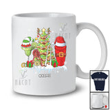 Personalized Custom Name Bartender Tools Christmas Tree Santa Elf; Proud X-mas Snowing; Jobs T-Shirt