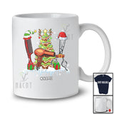 Personalized Custom Name Hair Stylist Tools Christmas Tree Santa Elf; Proud X-mas Snowing; Jobs T-Shirt