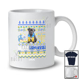 Personalized Custom Name Happy Hanukkah; Lovely Chanukah Sweater Lights Cane Corso T-Shirt