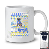 Personalized Custom Name Happy Hanukkah; Lovely Chanukah Sweater Lights Great Dane T-Shirt