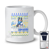 Personalized Custom Name Happy Hanukkah; Lovely Chanukah Sweater Lights Shetland Sheepdog T-Shirt