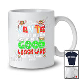 Personalized Custom Name I Did Try To Be A Good Lunch Lady; Lovely Christmas Santa Jobs T-Shirt
