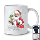 Personalized Custom Name Beermas; Wonderful Christmas Santa Santa Drinking Beer Drunker T-Shirt