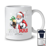 Personalized Custom Name Beermas; Wonderful Christmas Santa Santa Drinking Dark Beer Drunker T-Shirt