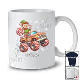 Personalized Custom Name Elf Candy On Monster Truck Gingerbread; Lovely Christmas Baking T-Shirt