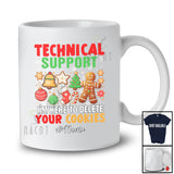 Personalized Custom Name Technical Support Delete Your Cookies; Humorous Christmas IT Nerd Baking T-Shirt