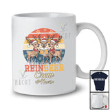 Personalized Custom Name Vintage Retro ReinBeer Crew; Joyful Christmas Reindeer Drinking Beer T-Shirt
