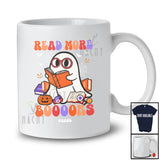 Personalized Custom Name Read More Booooks; Humorous Halloween Boo Ghost Books Teacher T-Shirt