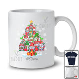 Personalized Custom Name Gnomes Christmas Tree Lights Snowing; Lovely Gnomies Squad; Family T-Shirt