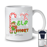 Personalized Custom Name I'm Not An Elf Just Short; Humorous Christmas Candy Canes Family T-Shirt