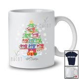 Personalized Custom Name Sewing Machine Tools Christmas Tree; Amusing X-mas Lights Family T-Shirt