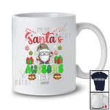 Personalized Custom Name I'm On Santa's Awesome List; Amazing Christmas Santa Gnome Face T-Shirt