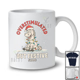 Personalized Custom Name Overstimulated But Festive; Lovely Christmas Santa Horse Farmer T-Shirt