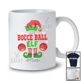 Personalized Custom Name Bocce Ball Elf; Fantastic Christmas Bocce Ball Player Sport; Friends Family T-Shirt