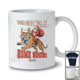 Personalized Custom Name Your Gifts Will Be Home Soon; Joyful Christmas Santa Riding Tiger T-Shirt