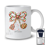 Personalized Custom Name Candy Canes Bow Tie Ladle; Lovely Christmas Lunch Lady Baking T-Shirt