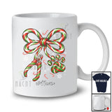 Personalized Custom Name Candy Canes Bow Tie Paw; Lovely Christmas Dog Groomer Baking T-Shirt