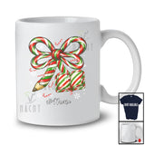 Personalized Custom Name Candy Canes Bow Tie Pencil; Lovely Christmas School Secretary Baker T-Shirt