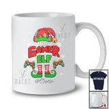 Personalized Custom Name Gamer Elf; Amazing Christmas Video Game; Family Friends Group T-Shirt