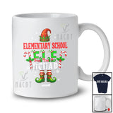 Personalized Elementary School Elf Squad; Proud Christmas Custom Name Students Teacher Group T-Shirt