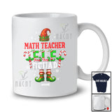 Personalized Math Teacher Elf Squad; Proud Christmas Custom Name Students Teacher Group T-Shirt