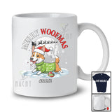 Personalized Custom Name Woofmas; Merry Christmas Corgi Ornament Damage T-Shirt