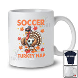 Personalized Custom Name Soccer Turkey Nap; Humorous Thanksgiving Turkey Sport Player Team T-Shirt