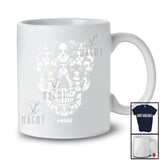 Personalized Custom Name Skull Shape Papillon Owner; Creepy Halloween Family T-Shirt