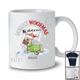 Personalized Custom Name Woofmas; Merry Christmas French Bulldog Ornament Damage T-Shirt