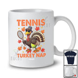 Personalized Custom Name Tennis Turkey Nap; Humorous Thanksgiving Turkey Sport Player Team T-Shirt