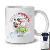 Personalized Custom Name Woofmas; Merry Christmas Pug Ornament Damage T-Shirt