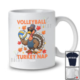 Personalized Custom Name Volleyball Turkey Nap; Humorous Thanksgiving Turkey Sport Player Team T-Shirt