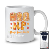Personalized Custom Name NP Nurse; Lovely Thanksgiving Fall Coffee Bow Tie; Women Family T-Shirt
