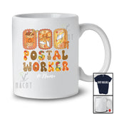 Personalized Custom Name Postal Worker; Lovely Thanksgiving Fall Coffee Bow Tie; Women Family T-Shirt