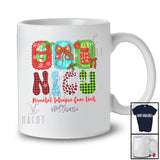 Personalized Custom Name NICU Nurse; Lovely Christmas Plaid Coffee Bow Tie; Women Family T-Shirt