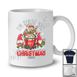 Personalized Custom Name I'm Ready For Christmas; Lovely Santa Elf In Coffee Cup Gnomes T-Shirt