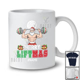 Personalized Custom Name Merry Liftmas; Humorous Christmas Santa Weight Lifting; Workout T-Shirt