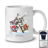 Personalized Custom Name Santa Hunting Appenzeller Sennenhund; Merry Christmas Lights Hunter T-Shirt