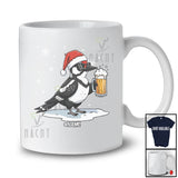 Personalized Custom Name Woodpecker Santa Drinking Beer; Joyful Christmas Drunker T-Shirt