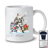 Personalized Custom Name Santa Go Hunting Husky; Awesome Christmas Lights Hunter T-Shirt