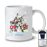 Personalized Custom Name Santa Go Hunting Landseers; Awesome Christmas Lights Hunter T-Shirt