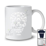 Personalized Custom Name Skull Shape Pomeranian Owner; Creepy Halloween Family T-Shirt