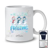 Personalized Custom Name Freezing Season; Amazing Christmas Cold Winter Three Snowman T-Shirt