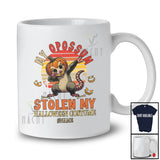 Personalized Custom Name Opossum Stolen My Halloween Costume; Creepy Vintage Retro Dabbing T-Shirt