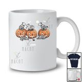 Personalized Custom Name Skeleton Capybaras On Pumpkin; Horror Halloween Family Group T-Shirt