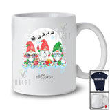 Personalized Custom Name Three Gnomes With Optical Technician Tools; Joyful Christmas Moon T-Shirt